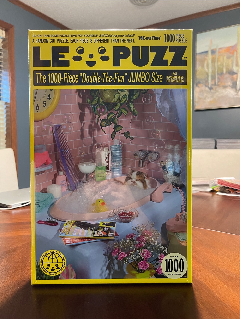 LE PUZZ 1000-Piece Jumbo Puzzle - 
ME- ow time